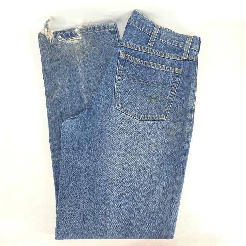Cinch Black Label Jeans 34x33 Light Wash Loose Relaxed Western Distressed Starch